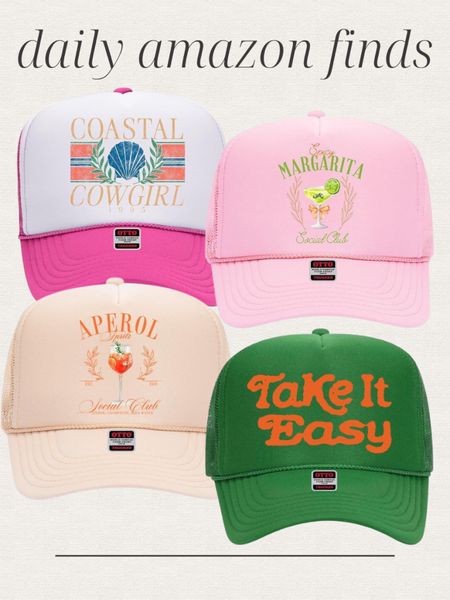 Daily Amazon finds, trucker hats, baseball hats, coastal outfits, casual outfits 

#LTKFindsUnder50 #LTKGiftGuide #LTKStyleTip