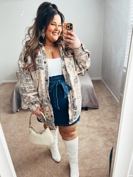 This jacket is sold out, so I’m linking a few other options that I think would look amazing with this outfit! PS the skirt and bodysuit can be found on my Amazon Storefront 🥰

#LTKstyletip #LTKcurves