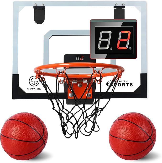 AOKESI Indoor Basketball Hoop for Room with Electronic Scoreboard - 17" x 12.5" Mini Basketball H... | Amazon (US)