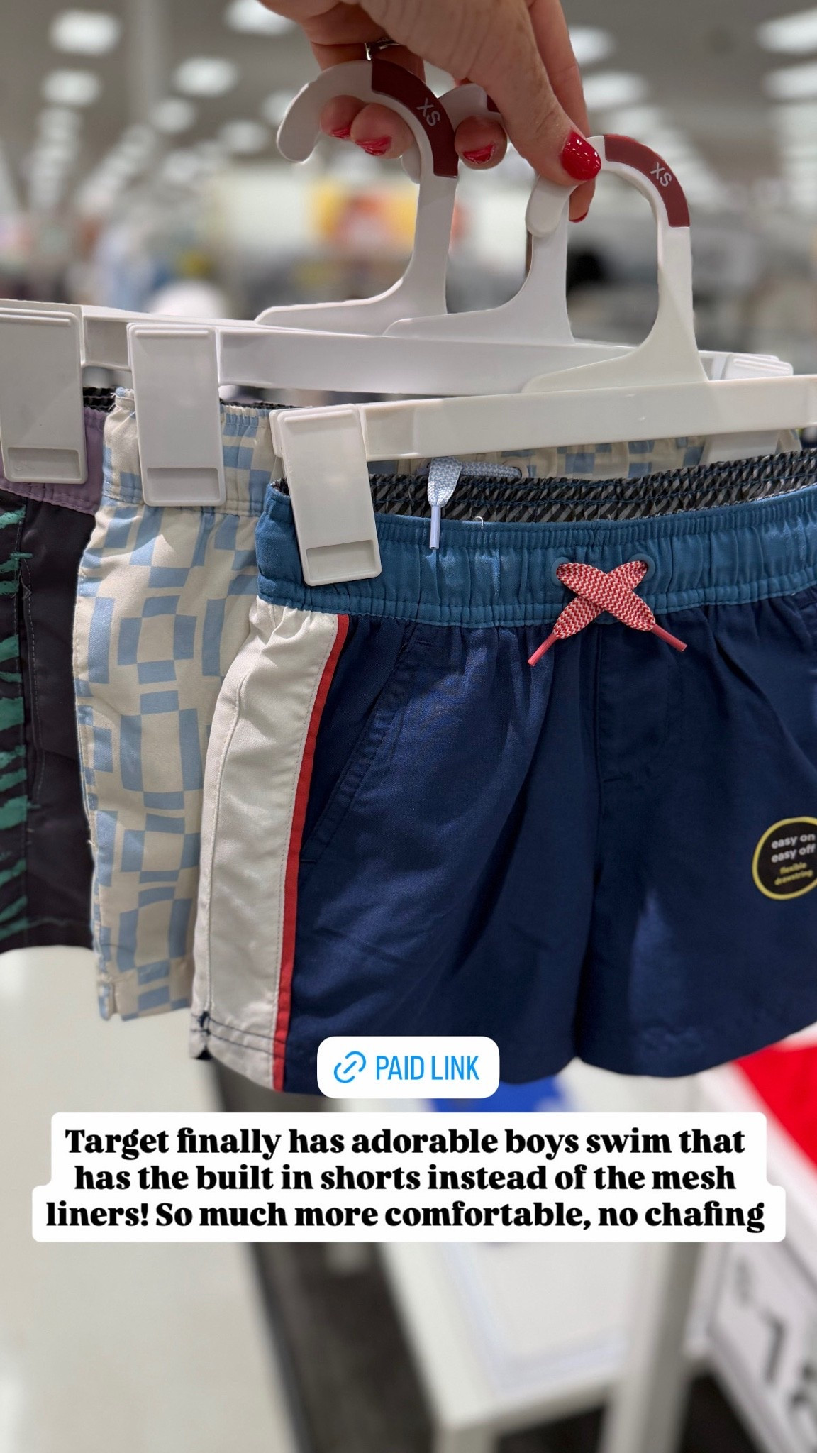 **Once you buy boys swim that has built in short briefs you won’t ever go back to the mesh liner style! Target has a decent size assortment of cute boys swim with the short liner for comfort, no chafing!