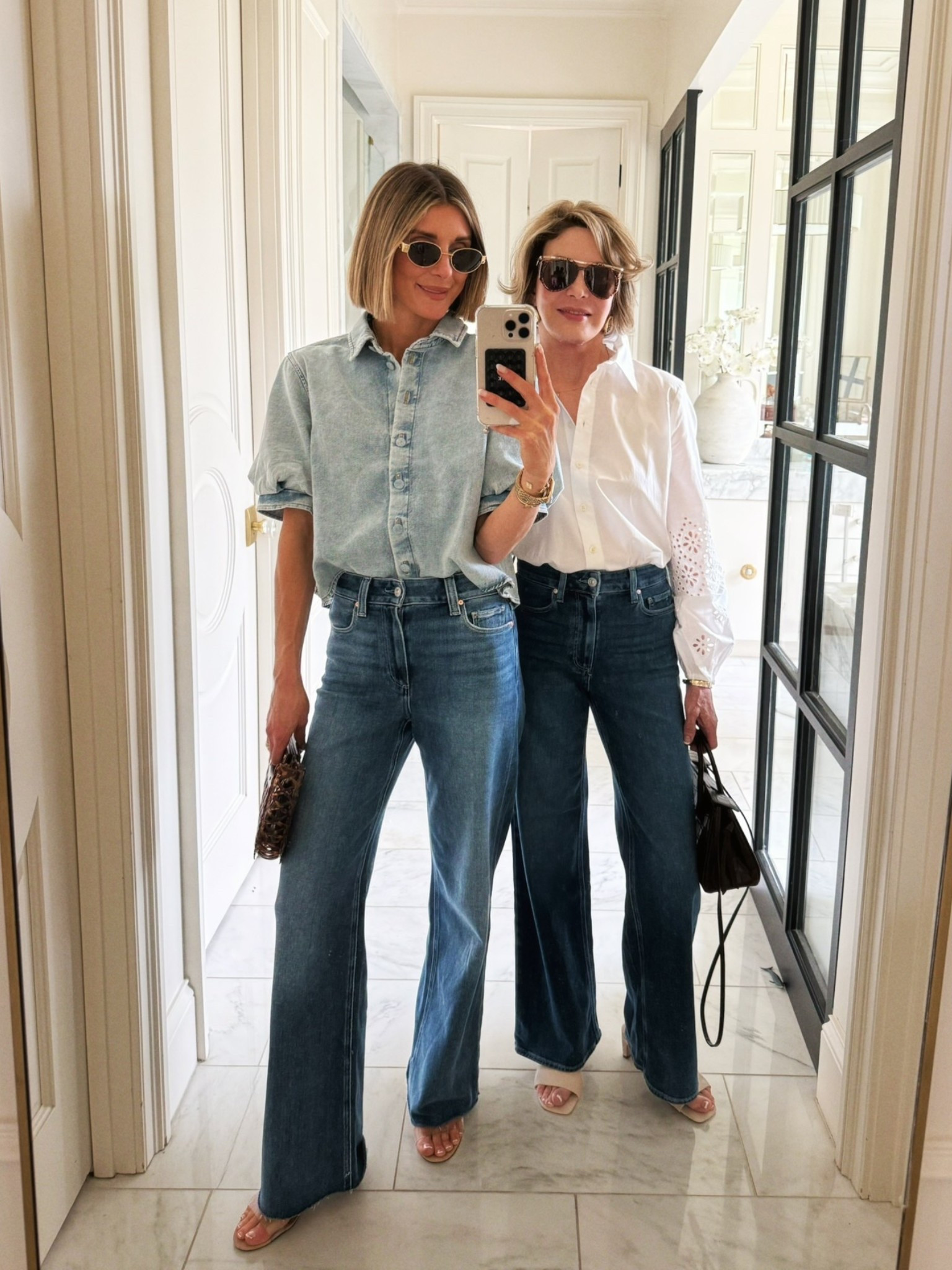 The jeans that are flattering on everyone in stock in both these gorgeous washes. I'm 5'7 and my mom is 5'4 for reference. We are wearing size 25.

#LTKMothersDay #LTKootd