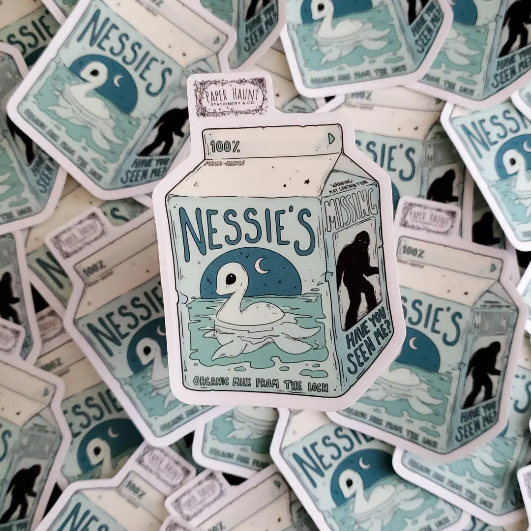 Nessie Milk Carton STICKER | Etsy (US)