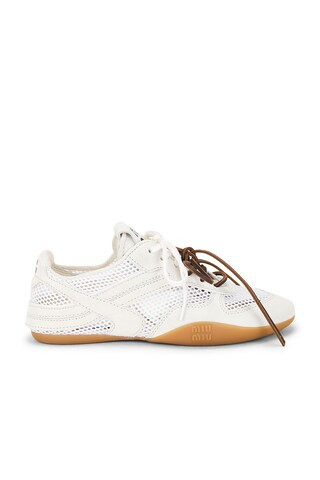 Miu Miu Rete Scamosciato Sneaker in White | FWRD 
