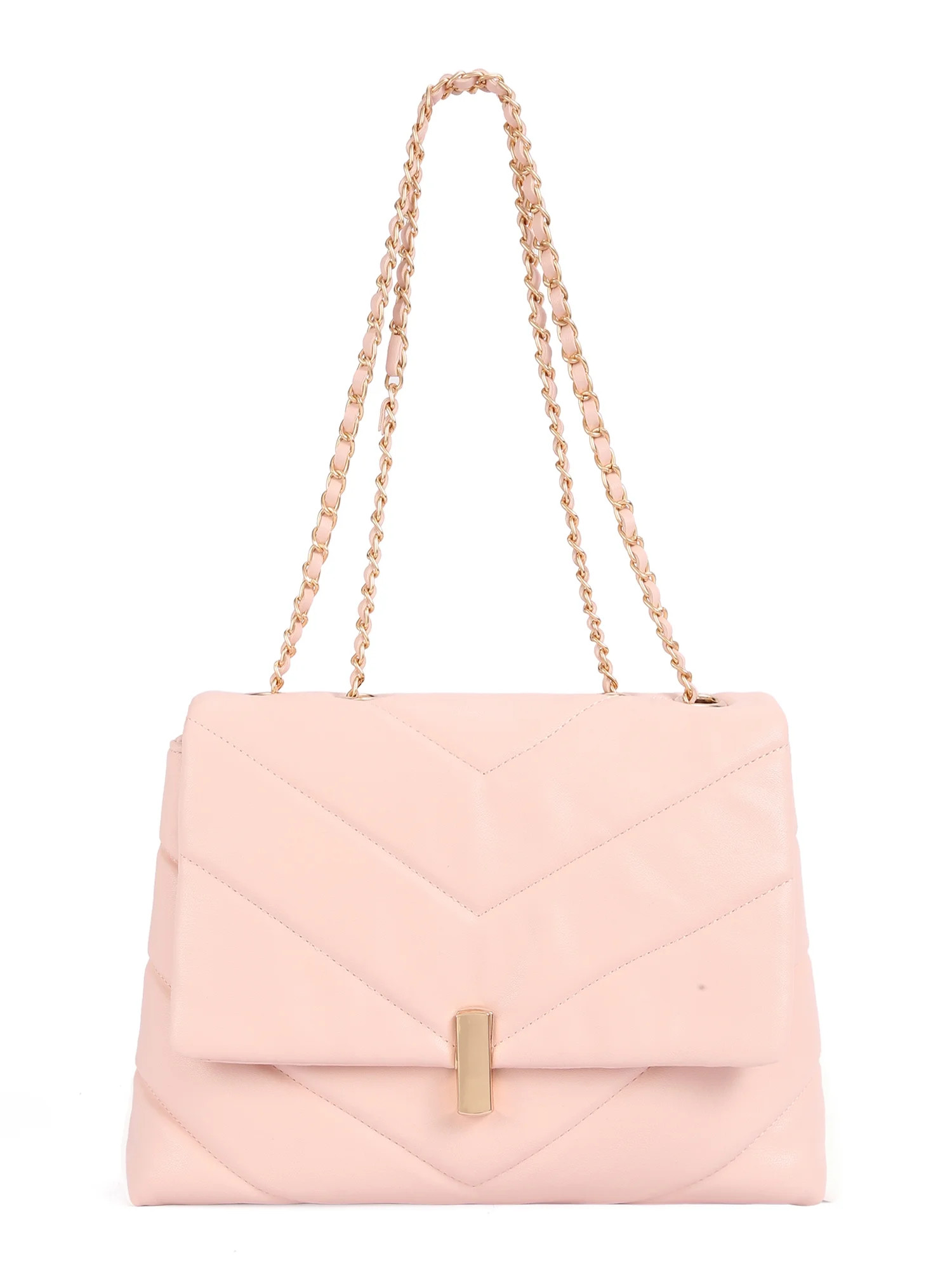 BeCool Women's Blush Chevron Quilted Shoulder Bag | Walmart (US)