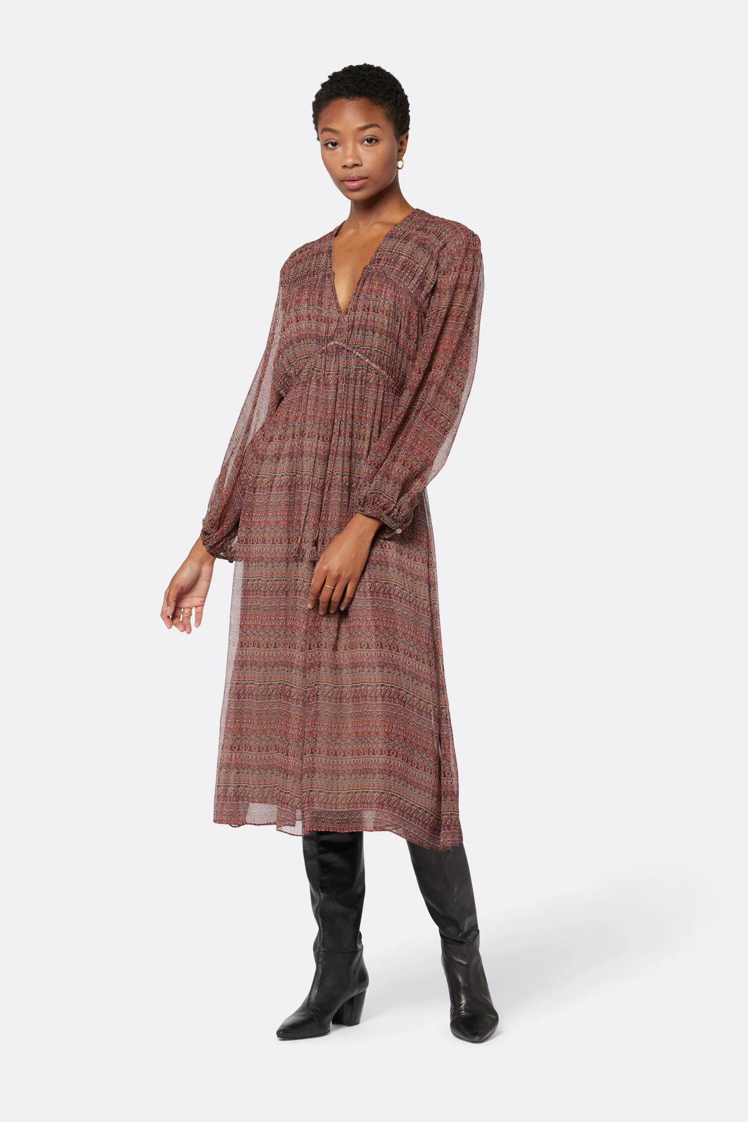 Alquina Midi Silk Dress | Joie