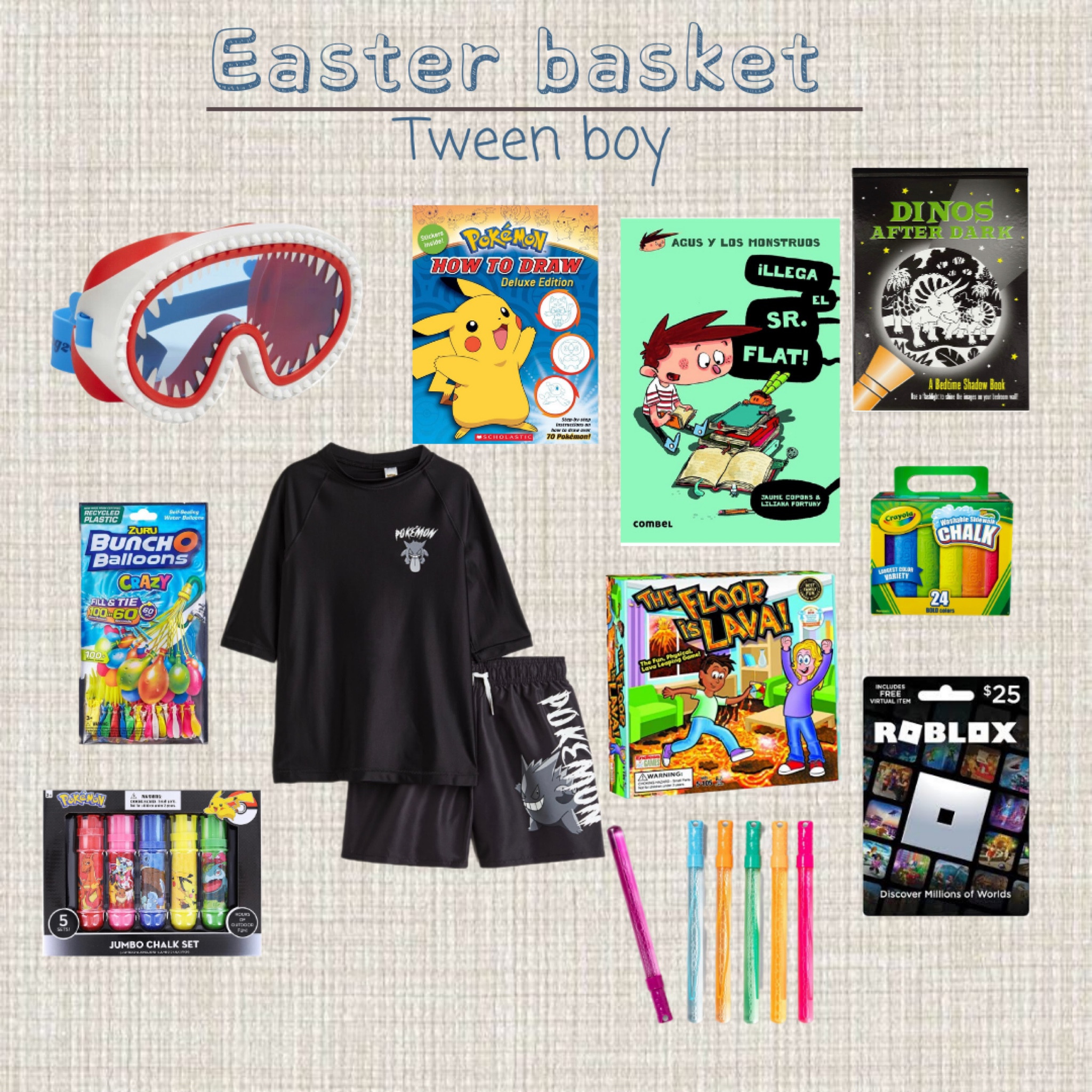 Easter basket for tween boys
Pokémon Roblox 

#LTKkids #LTKSeasonal