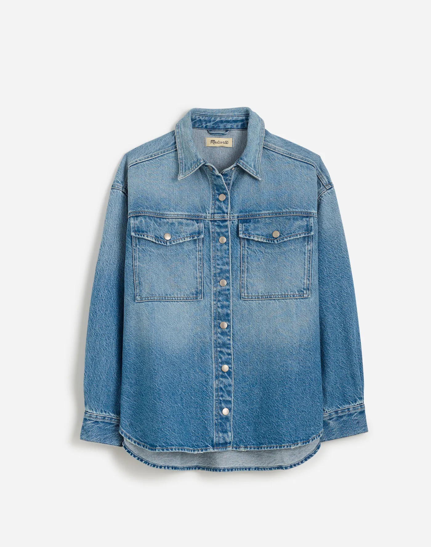 Denim Boxy Shirt-Jacket in Maspeth Wash | Madewell