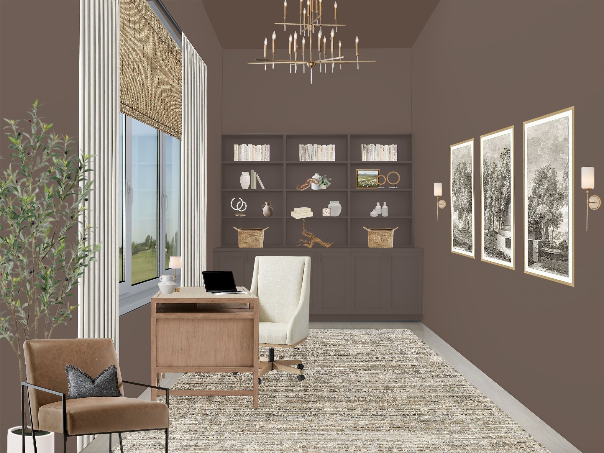 Warm Neutral Office Design 

 #LTKHome #LTKSaleAlert