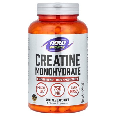NOW Foods Sports, Creatine Monohydrate, 750 mg, 240 Veg Capsules | Target