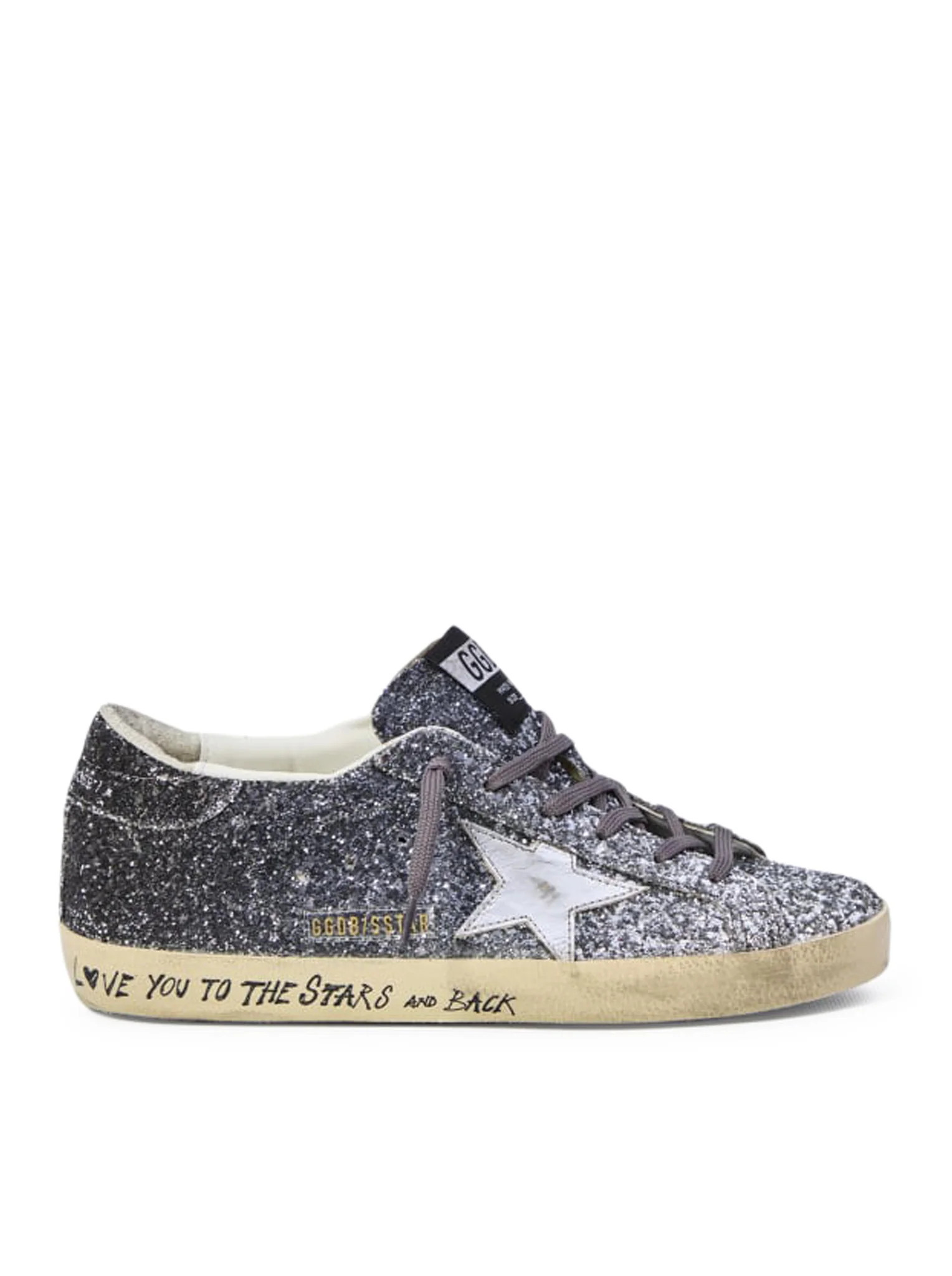 SUPER-STAR SNEAKERS WITH GLITTER - Golden Goose Deluxe Brand - Woman | Suitnegozi INT