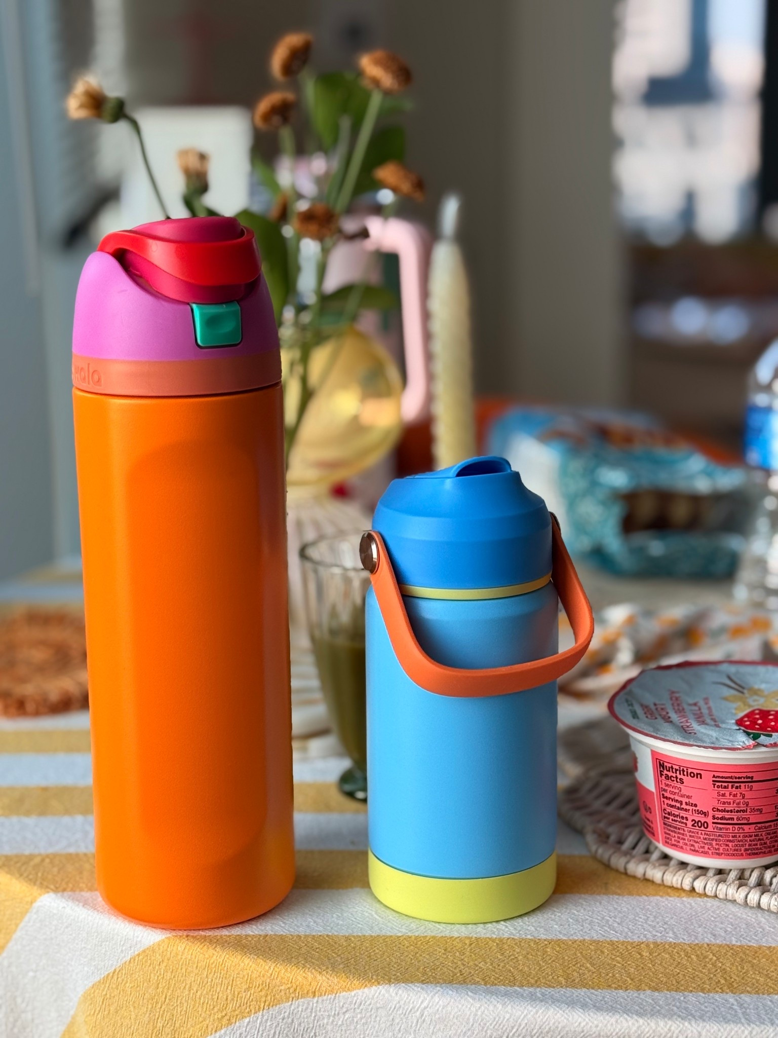 Mommy daughter matching colorful water bottles (leak proof)