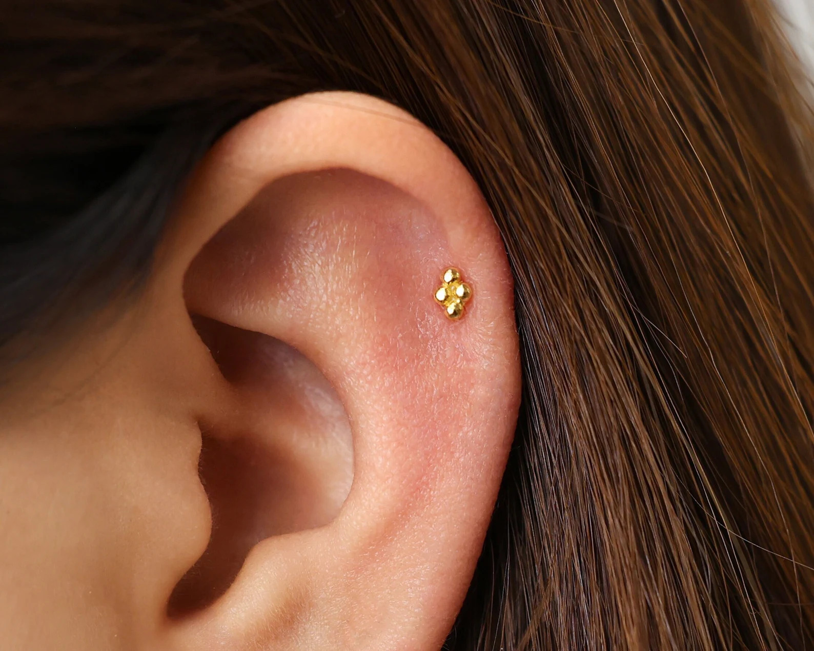Tiny Gold Cartilage Earring • 20G/18G Threadless Push Pin Stud | Etsy (Global)
