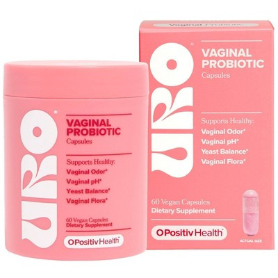 O Positiv URO Vaginal Probiotic for Women - Vaginal Odor, pH Balance & Yeast Support - Vegan Women's Probiotic Capsules - 60ct | Target