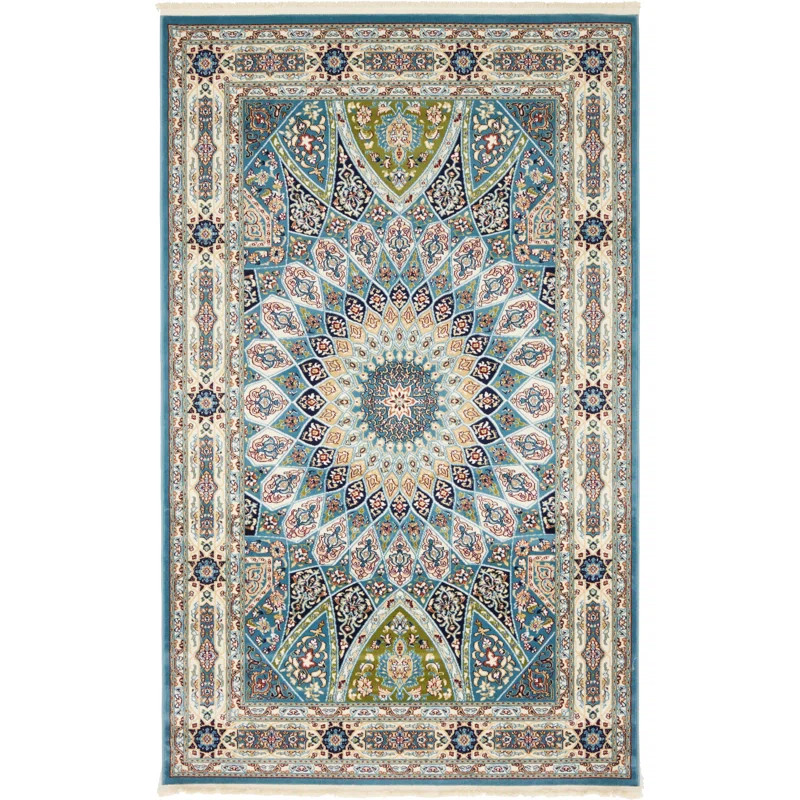 Jackson Oriental Blue Area Rug | Wayfair North America