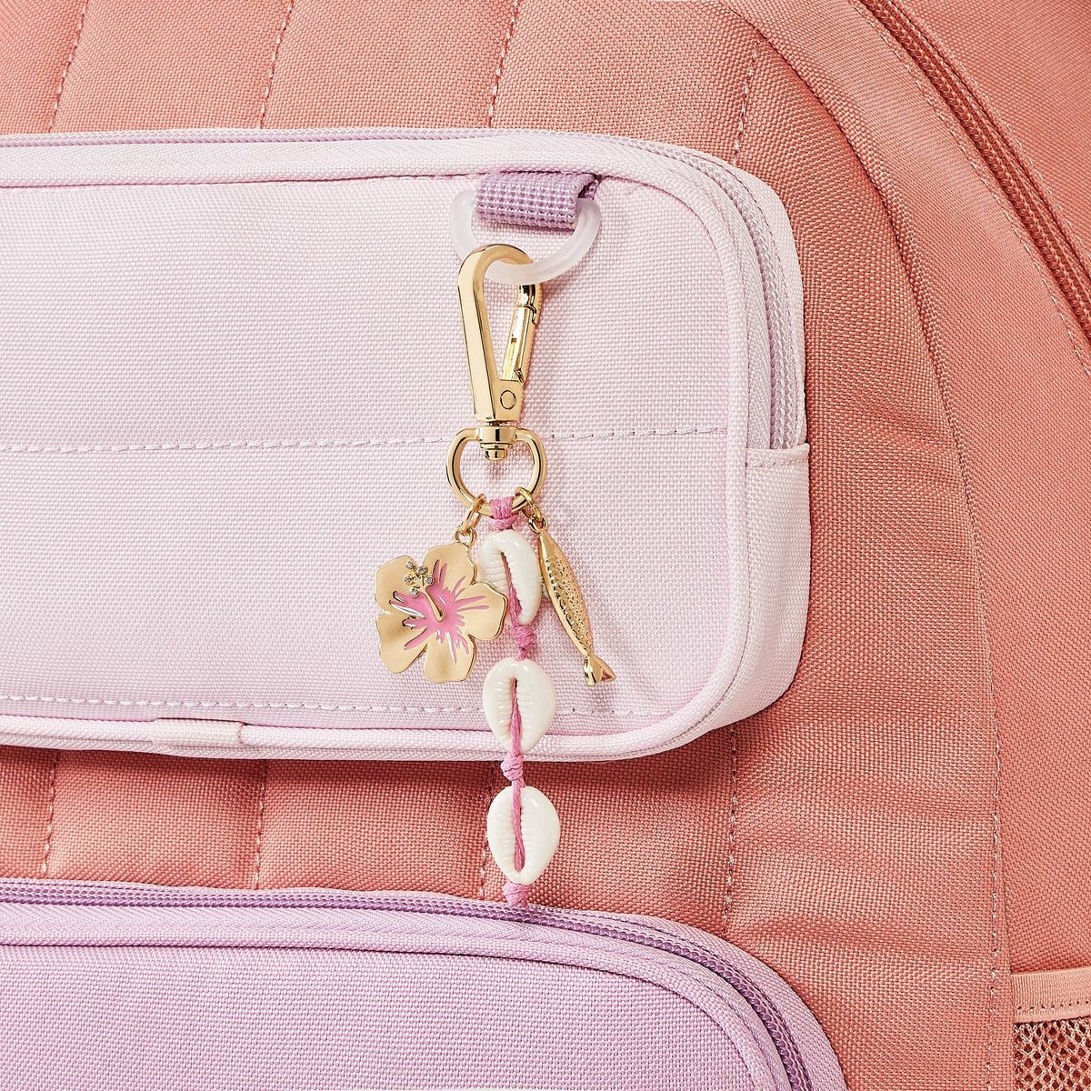 Girls' Beach Icons and Cord Bag Keychain - art class™ Pink | Target