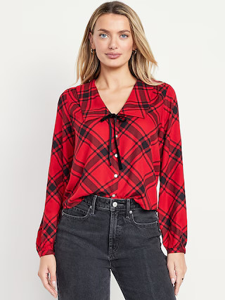 Crepe Button-Down Top | Old Navy (US)