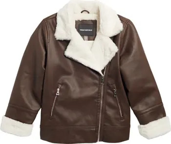 Urban Republic Kids' Faux Fur Lined Faux Leather Jacket | Nordstrom | Nordstrom