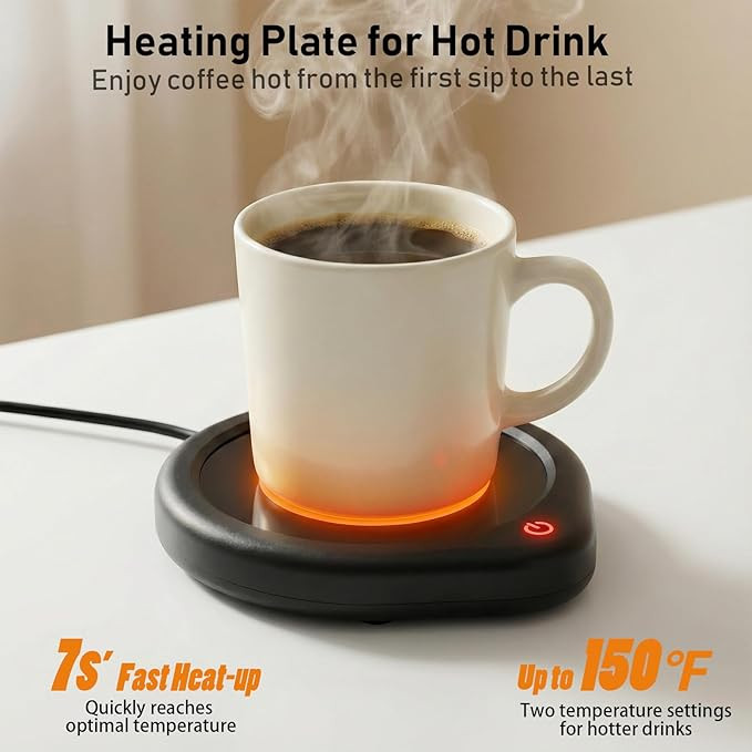 Coffee Mug Warmer, Cup Warmer for Desk with Auto Shut Off Smart Temperature Settings, Electric Be... | Amazon (US)