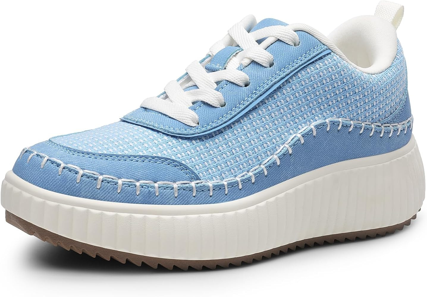 DREAM PAIRS Women Chunky City Tweed Comfortable Casual Platform Fashion Sneaker | Amazon (US)