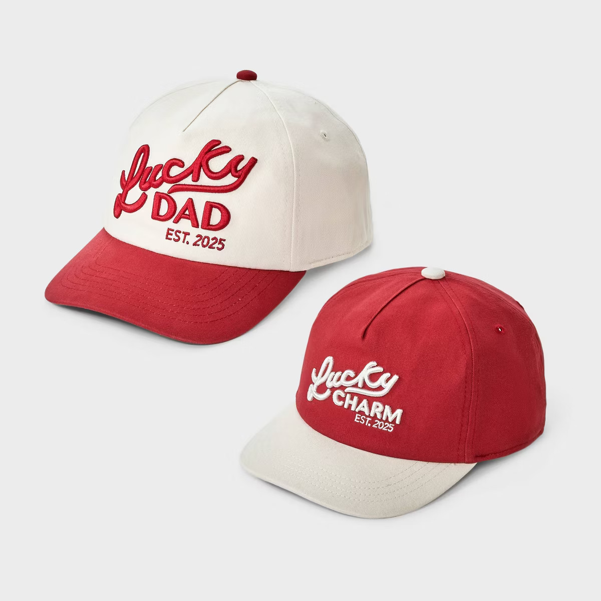 Men's 2pk Lucky Dad Baseball Hat - Goodfellow & Co™ Red | Target