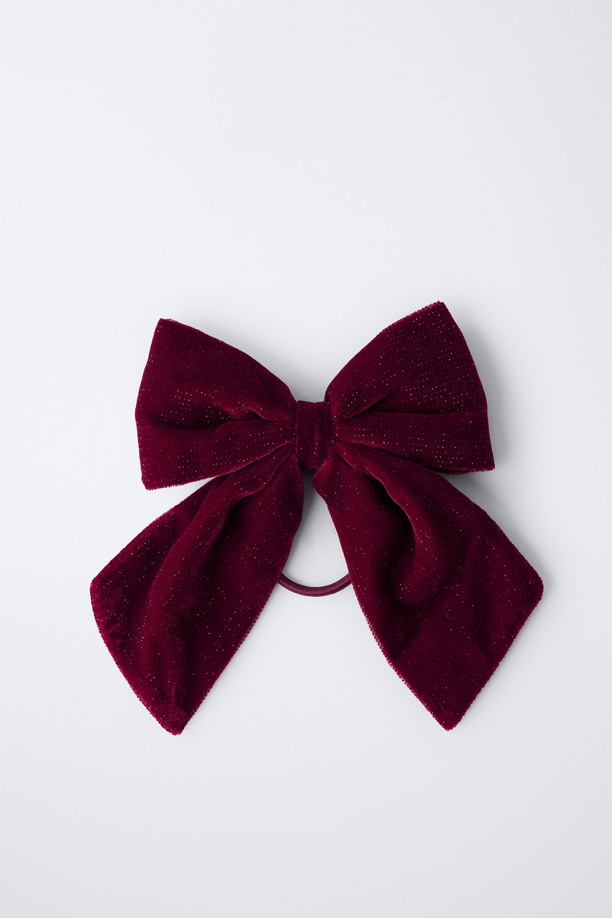 SPARKLY VELVET BOW SCRUNCHIE | Zara UK