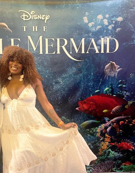 White Dress
With a mermaid- core look finish!
Reliving my childhood dreams as I got to attend The Arizona Premier of the Little Mermaid, Wearing my #mermaidcore outfit which would be incomplete without my statement making Becca Seashell earrings from Arizona local jewelry designer @rad.and.rae certainly made a splash! 💦🐚
The only way to wear these are with pull up nipple covers!

#LTKunder100 #LTKstyletip #LTKFind