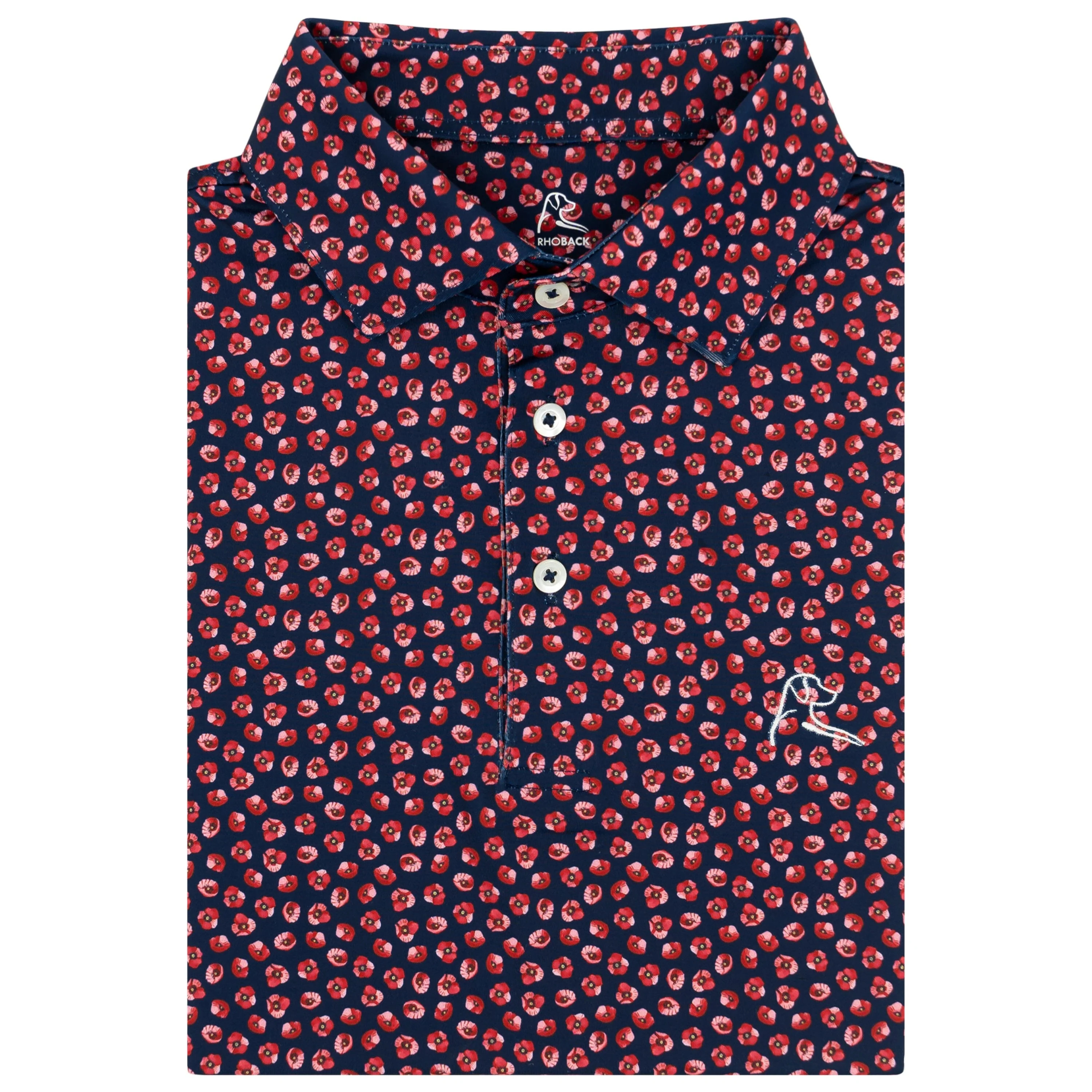 The Poppy Performance Polo - Fleet Navy | Rhoback | RHOBACK
