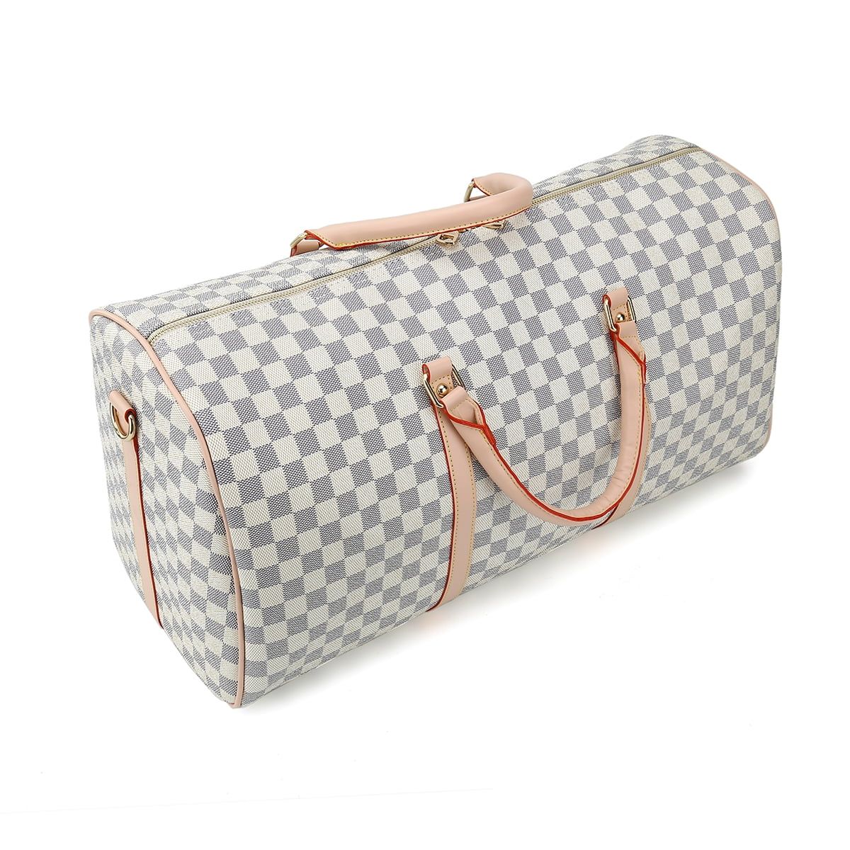 TWENTY FOUR 21" Checkered Bag Travel Duffel Bag Weekender Overnight Luggage Shoulder Bag For Men ... | Walmart (US)