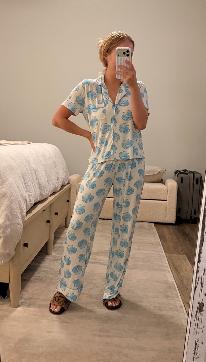OBSESSED with these seashell pjs!! 
On sale and sooo comfy 
Viral seashell pjs 
Aerie finds 
Sale finds 
Mom pjs 
Post parting pjs

#LTKootd #LTKSaleAlert #LTKTravel