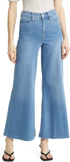 FRAME Le Palazzo Raw Hem Ankle Wide Leg Jeans | Nordstrom | Nordstrom