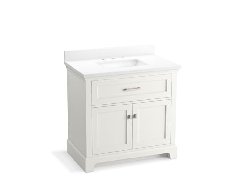 KOHLER K-29261-BD1-0 Charlemont 36" Bathroom Vanity Cabinet with Sink and Quartz Top, White | Amazon (US)