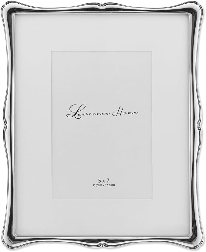 Lawrence Frames 710280 710280 Silver Metal Romance 8x10 Matted for 5x7 Picture Frame | Amazon (US)