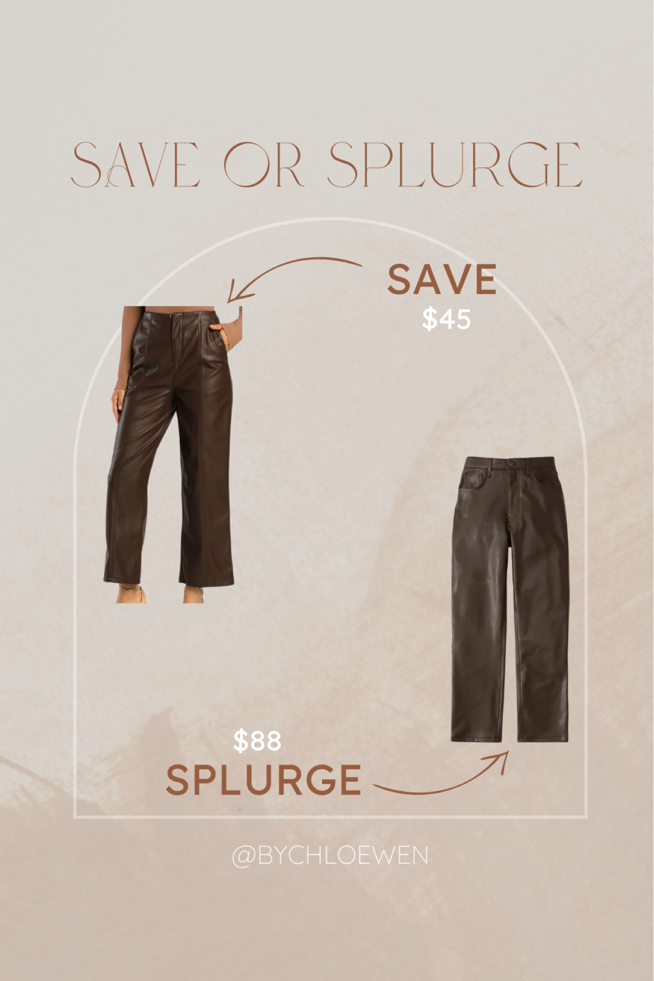 Save OR Splurge: Abercrombie Vegan Leather 90s Straight Pants!

#winter
#winterfashion
#winterstyle
#winteroutfits
#holidayoutfit
#giftsforher
#abercrombie
#abercrombiepants
#abercrombiedupe
#leatherpants
#workwear

#LTKFind #LTKSeasonal #LTKfit