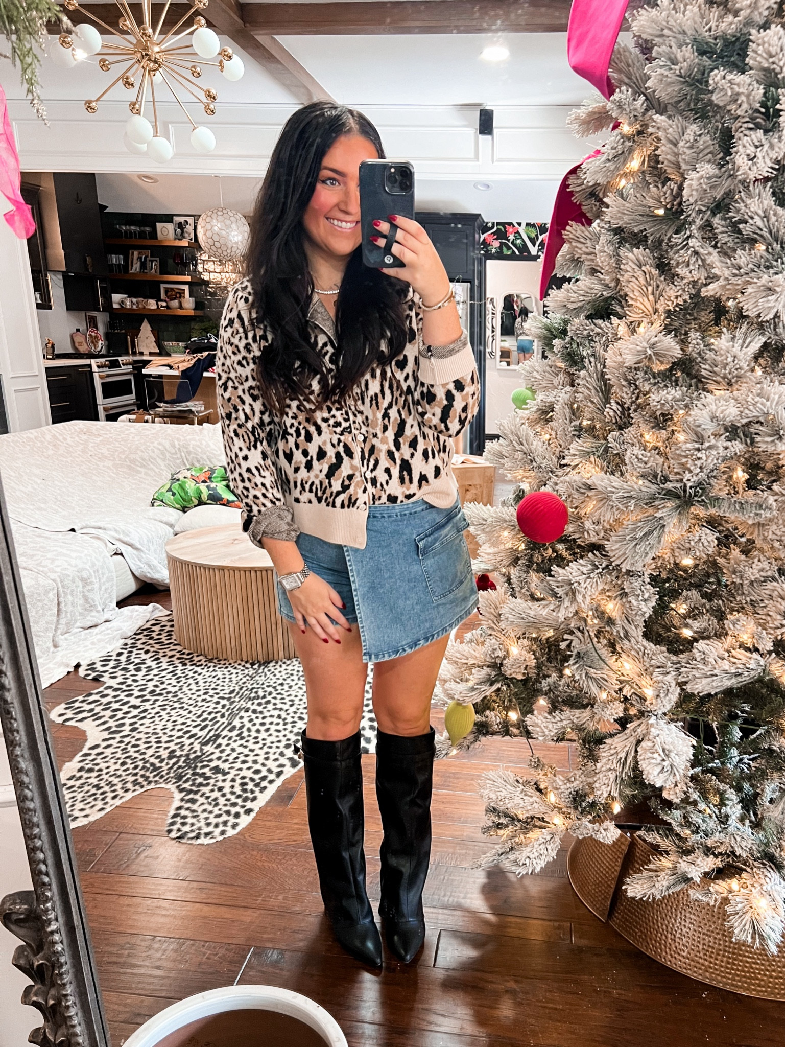Leopard cardigan target denim skirt fall boots new mom

#LTKSeasonal #LTKStyleTip #LTKShoeCrush