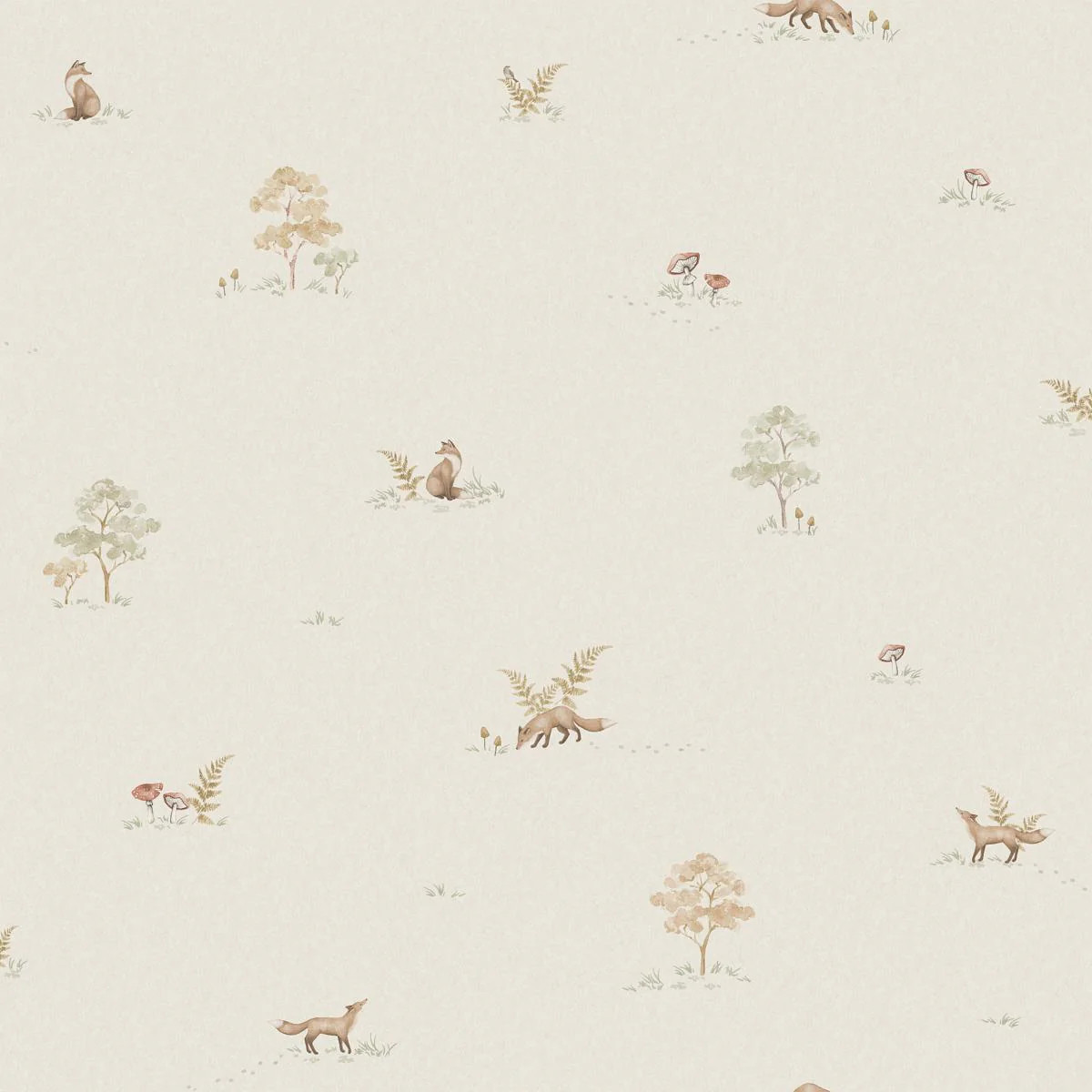 Borastapeter Little Fox Soft Neutral Wallpaper | DecoratorsBest