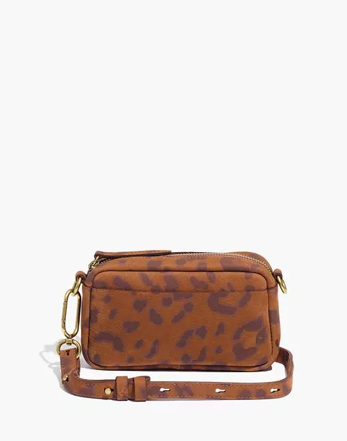 The Nubuck Carabiner Mini Crossbody Bag in Leopard Print | Madewell