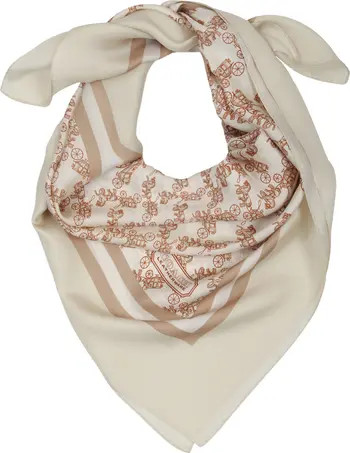 Horse & Carriage Print Silk Square Scarf | Nordstrom