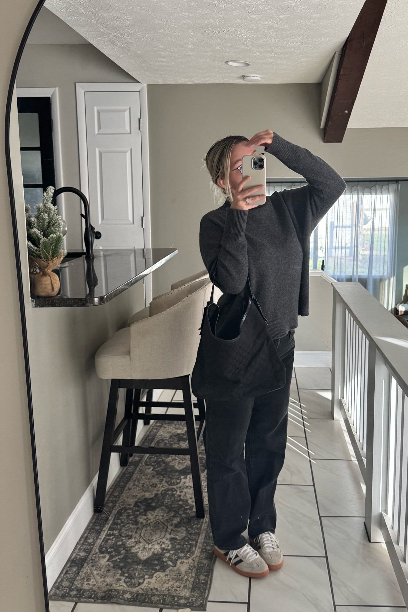 Cozy ootd 

Wearing a small in the sweater, 27 in the jeans (loose fit), and 8.5 in the sneakers! Bag is vintage, sourced locally! 

#LTKFindsUnder50 #LTKSeasonal #LTKStyleTip