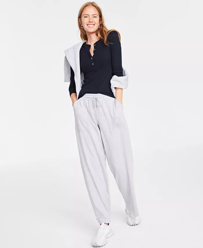 On 34th Women's Wide-Leg Sweatpants, Created for Macy's - Macy's | Macy's