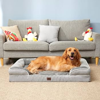 EHEYCIGA Orthopedic Dog Beds Large Sized Dog, Waterproof Memory Foam Pet Bed with Sides, Non-Slip... | Amazon (US)