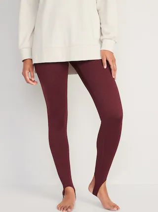 High-Waisted CozeCore Heathered Performance Stirrup Leggings for Women | Old Navy (US)