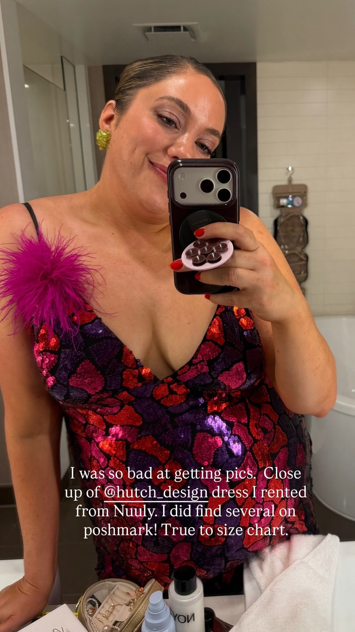 I added this $10 feather brooch from Amazon to the dress that I wore for Missy’s bachelorette, and it instantly took my look from a 10 to a 100/10. ❤️‍🔥 I truly got compliments all night. Such a simple and inexpensive way to elevate your look and add color, texture, and personality to an outfit! They come in lots of different colors.

The dress is Hutch, and I rented it from Nuuly!

#LTKootd