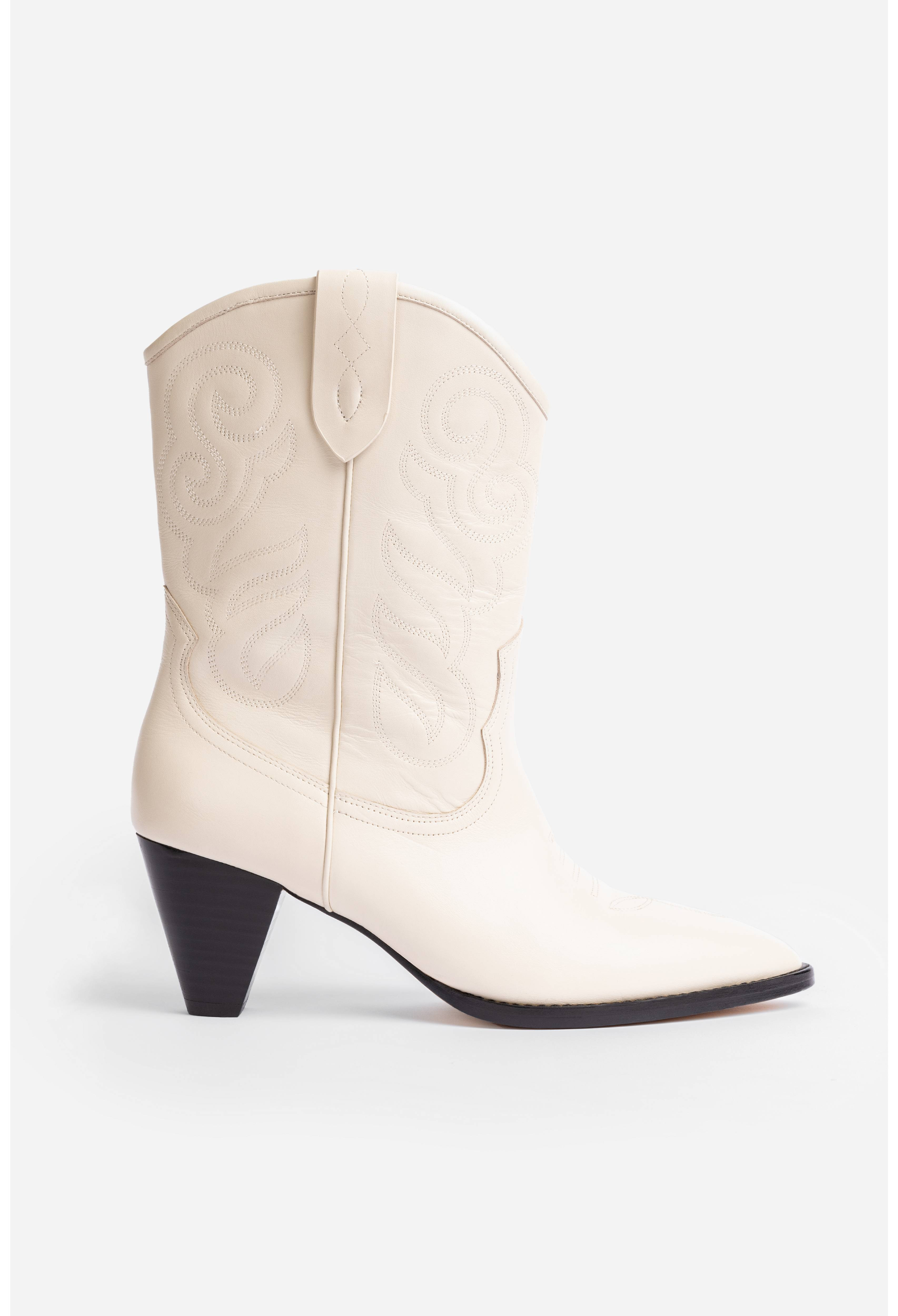 IVORY ANKLE COWBOY BOOT | Johnny Was | Johnny Was