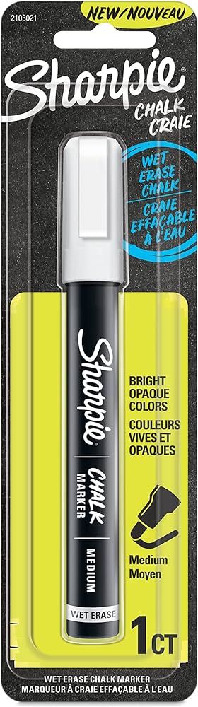 Sharpie Chalk Marker, Wet Erase Markers, White, 1 Count | Amazon (CA)