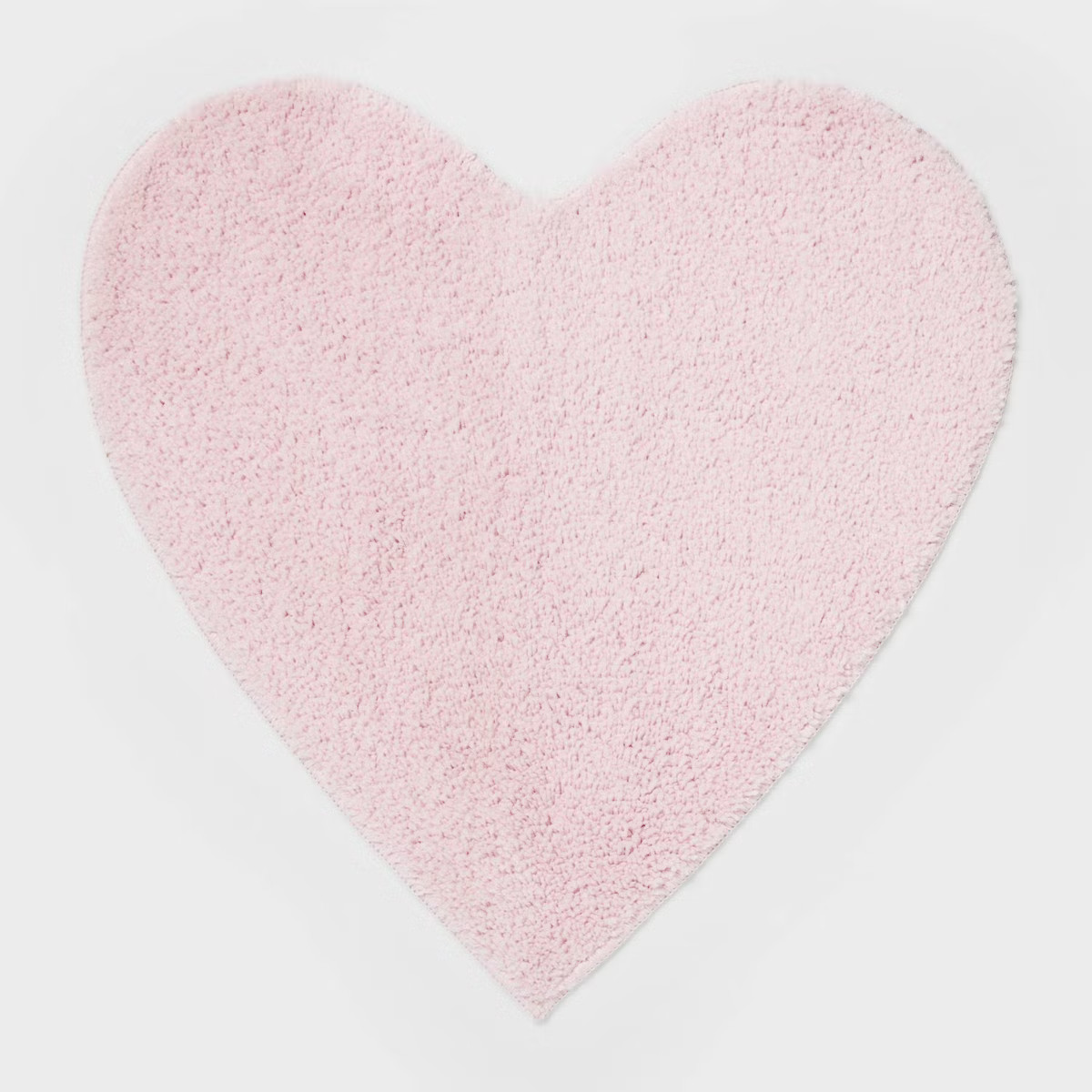 24"x24" Valentine's Day Shaped Heart Non-Slip Bath Rug Pink - Room Essentials™ | Target