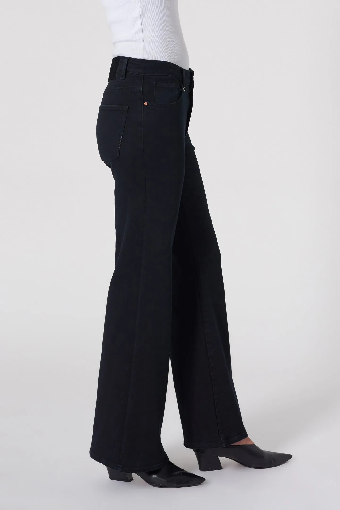 Eva Wide Premium Stretch - Noir | Neuw Denim