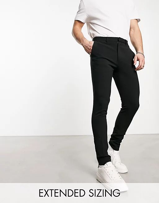 ASOS DESIGN super skinny smart pants in black | ASOS (Global)