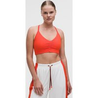 lululemon – Women's Flow Y Ruched Sports Bra Light Support, B/C Cup – Color Red – Size XL | lululemon UK