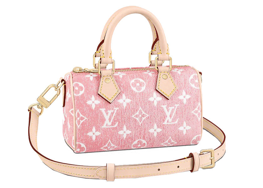 Women's Louis Vuitton Nano Speedy Denim Jacquard in Pink | StockX