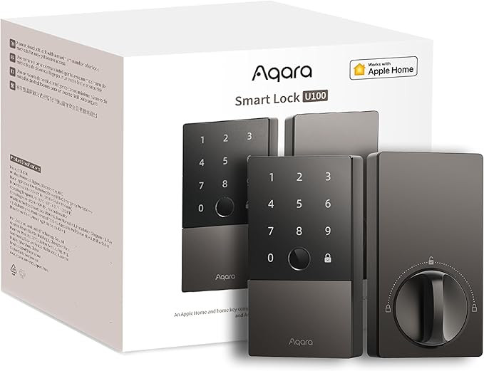 Aqara Smart Lock U100, Fingerprint Keyless Entry Door Lock with Apple Home Key, Touchscreen Keypa... | Amazon (US)